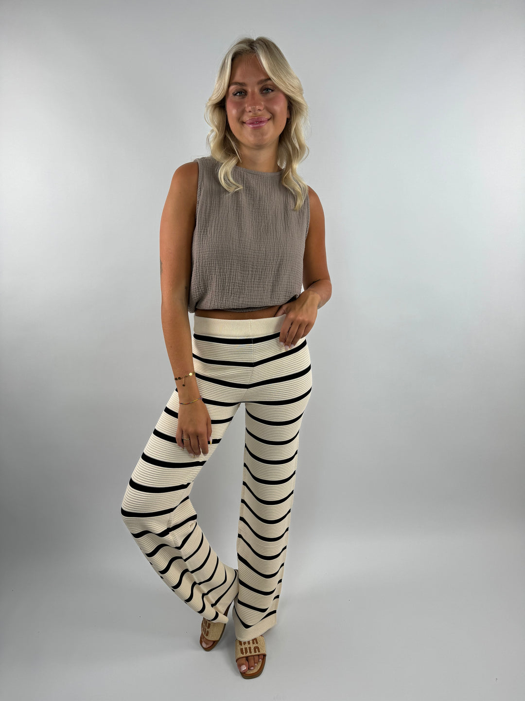 Lange gestreifte Hose Sandy Stripes