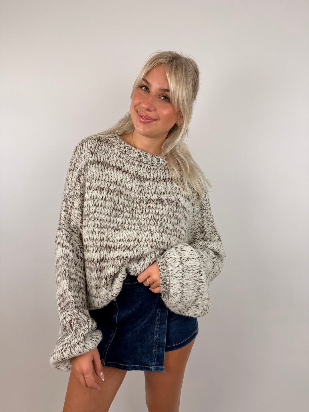 Melierter Strickpullover Hampton