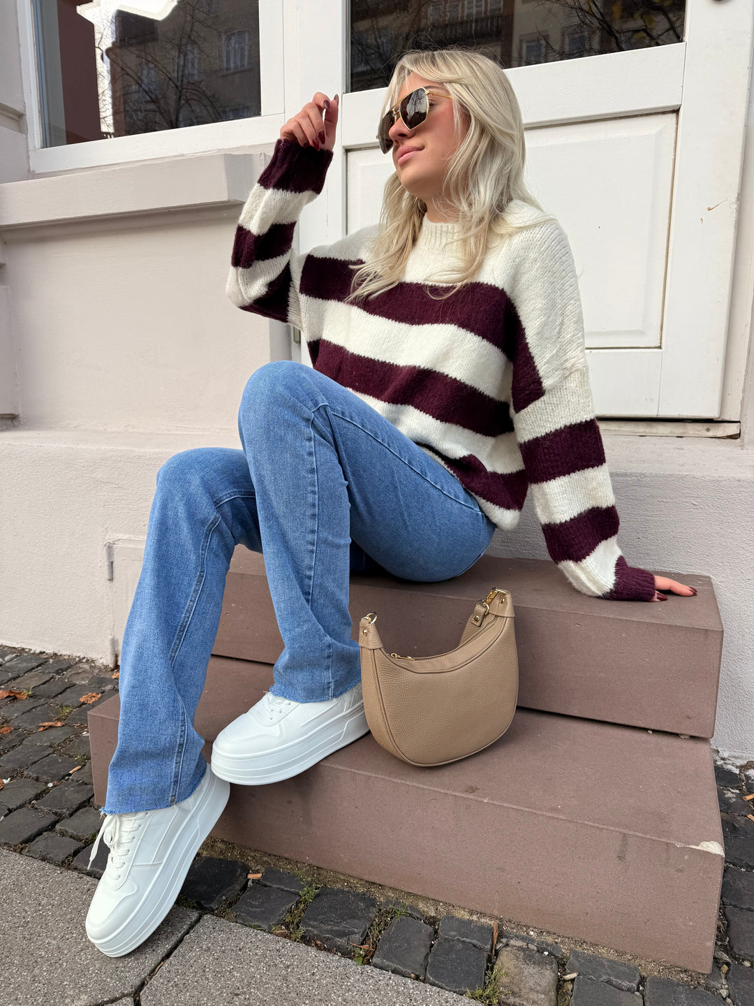 Gestreifter Pullover Wide Stripes