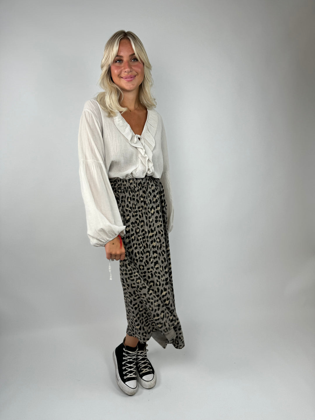 Maxi Sweatrock mit Leoprint