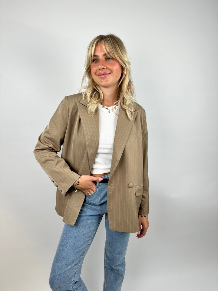 Oversize Nadelstreifenblazer