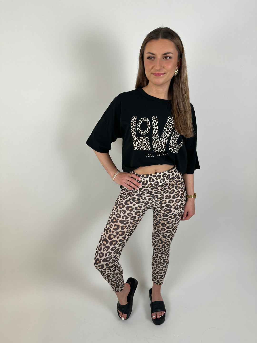 Leggings mit Leoprint Alva