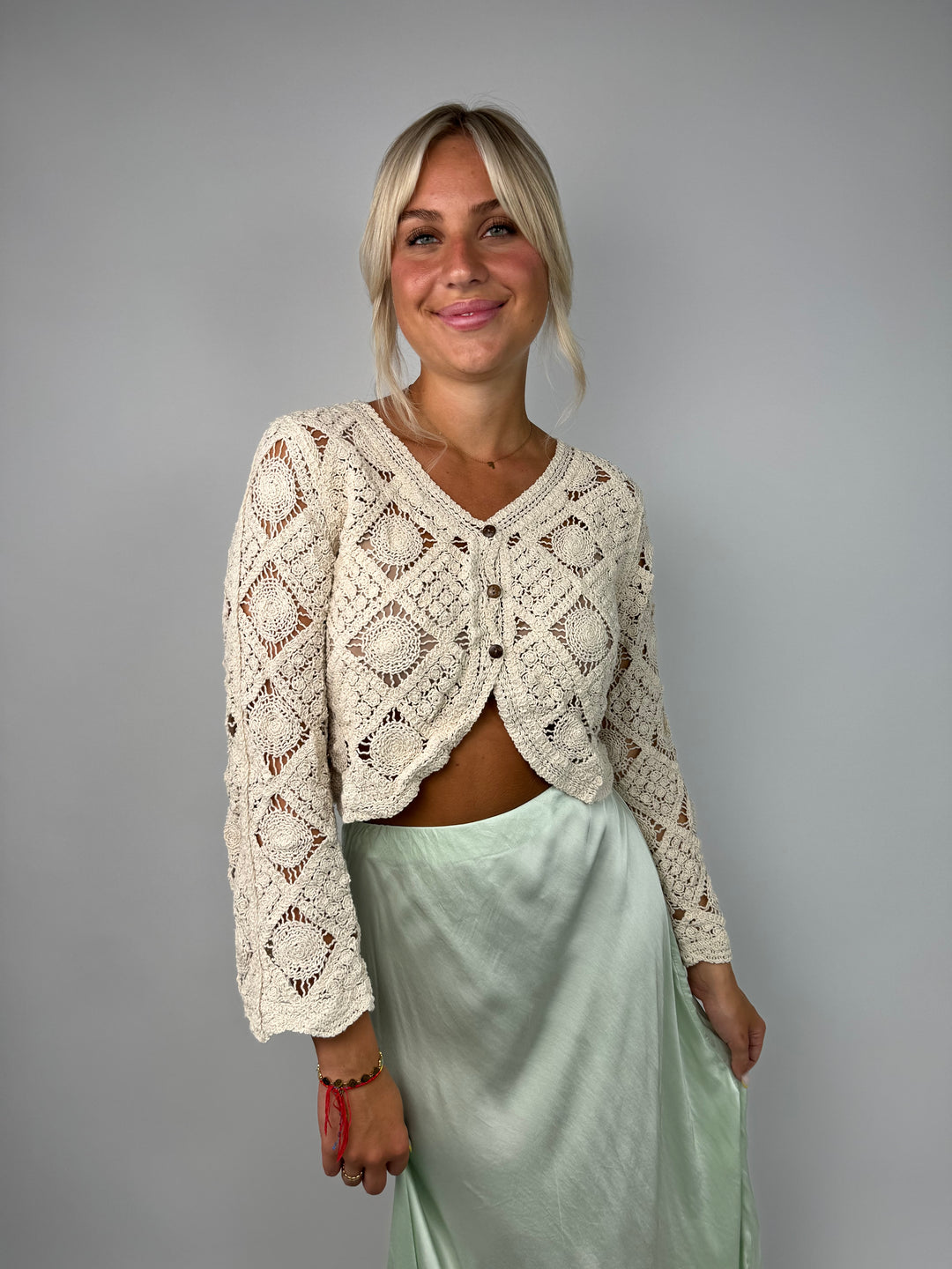 Cropped Häkelcardigan Bohemia