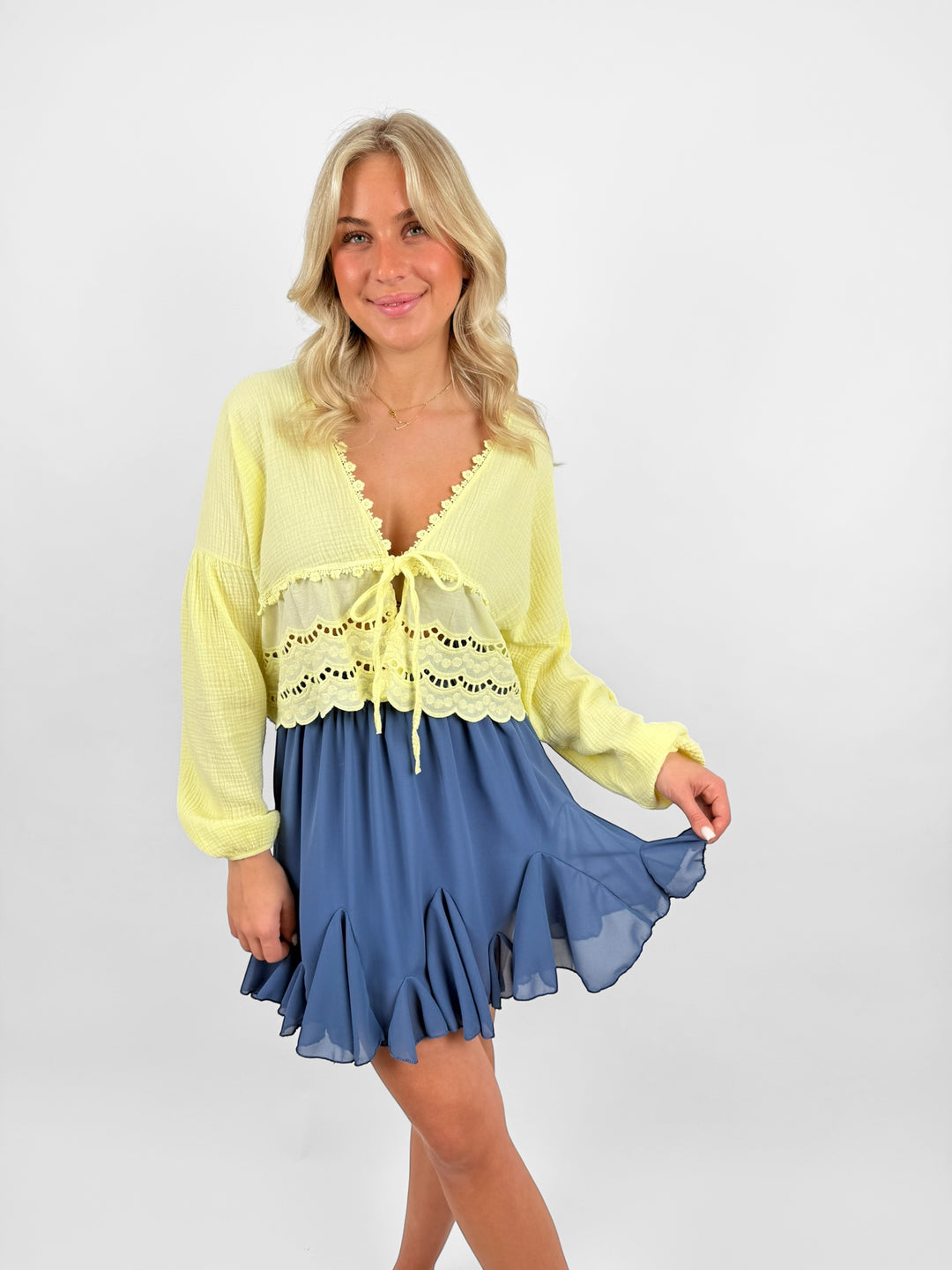 Musselinbluse Sweet Ruffles