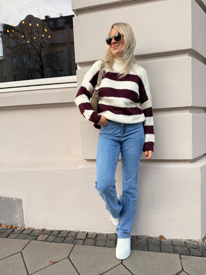 Gestreifter Pullover Wide Stripes