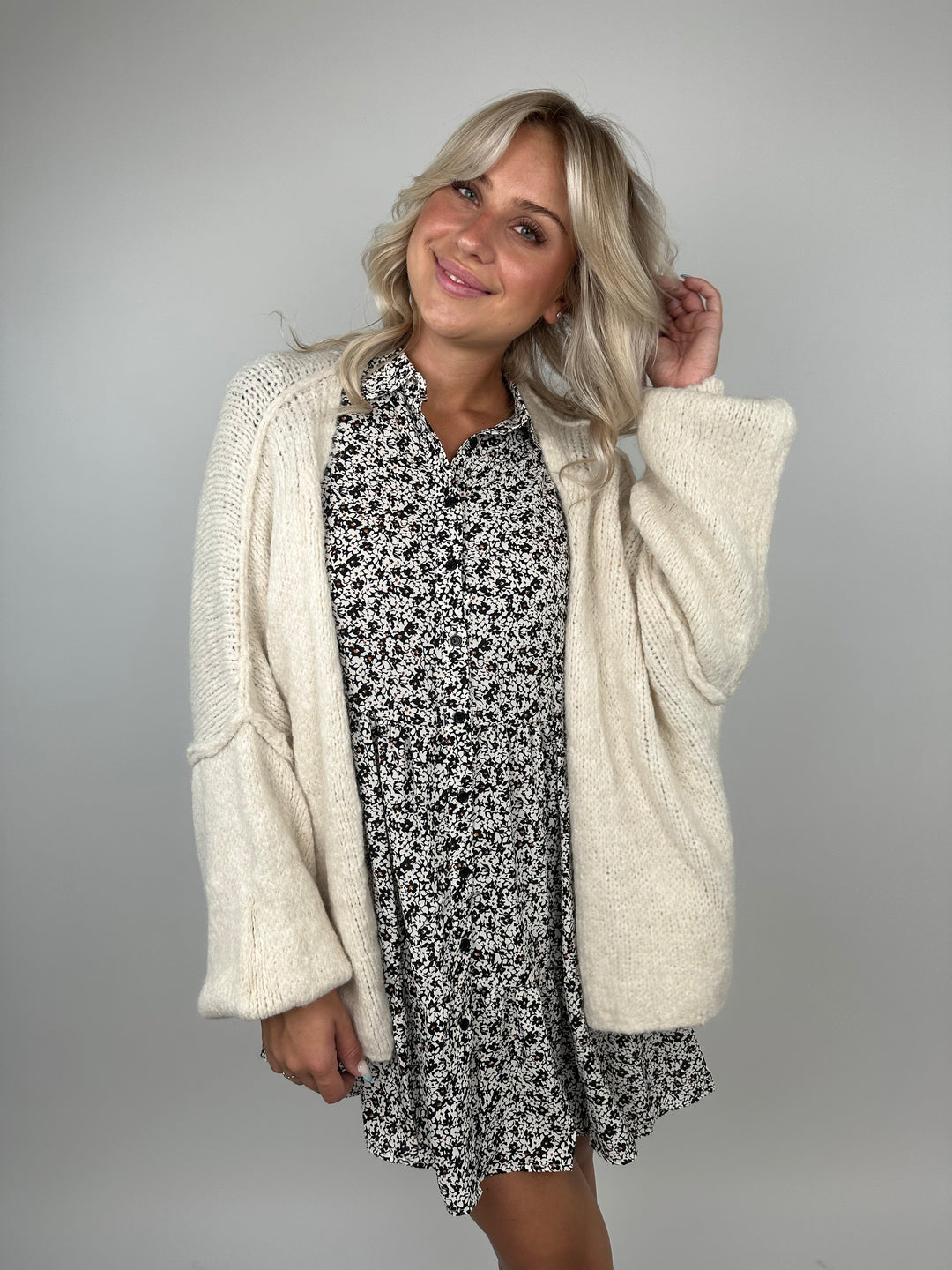 Kurzer Oversize Cardigan Super Cozy