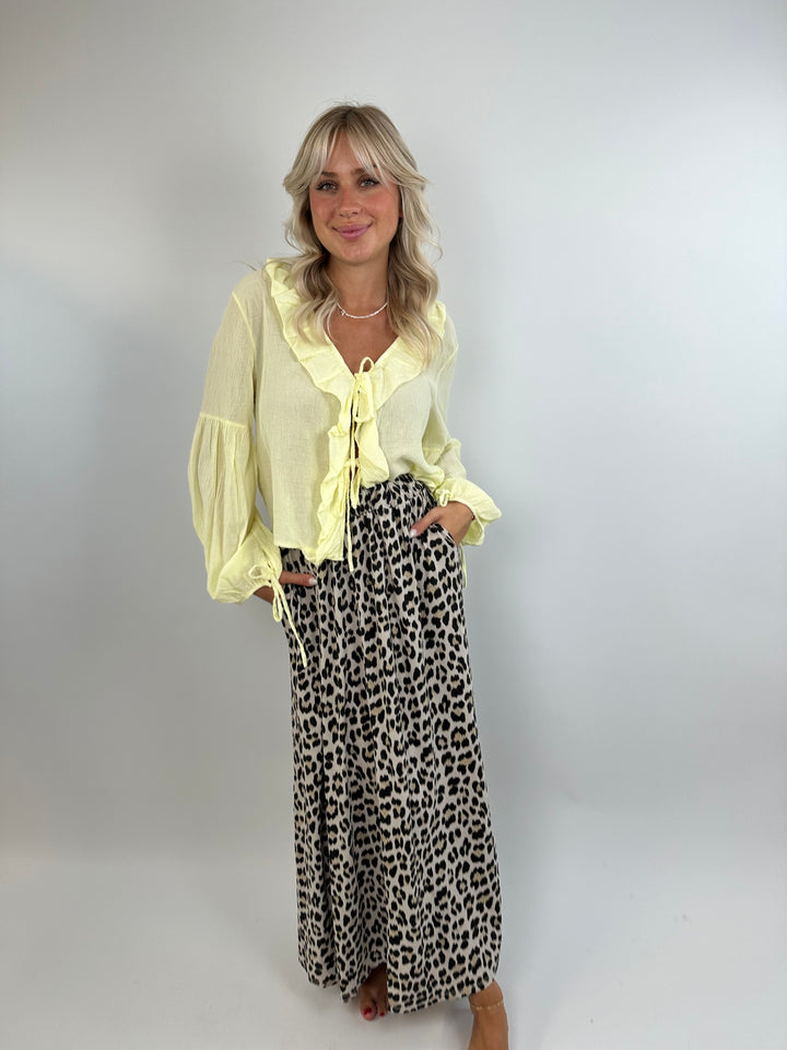 Maxi Sweatrock mit Leoprint