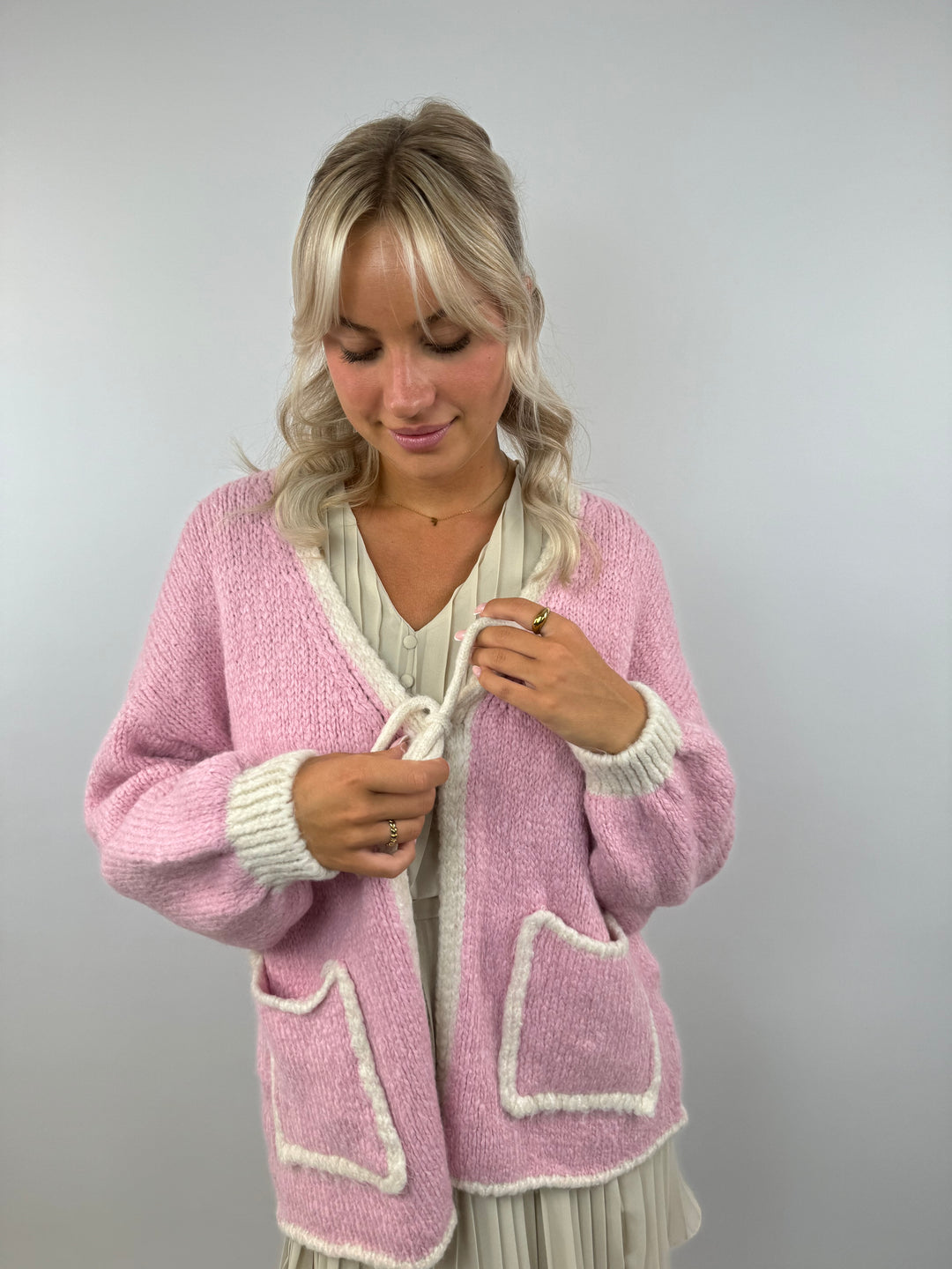 Oversize Cardigan Pretty Pastell