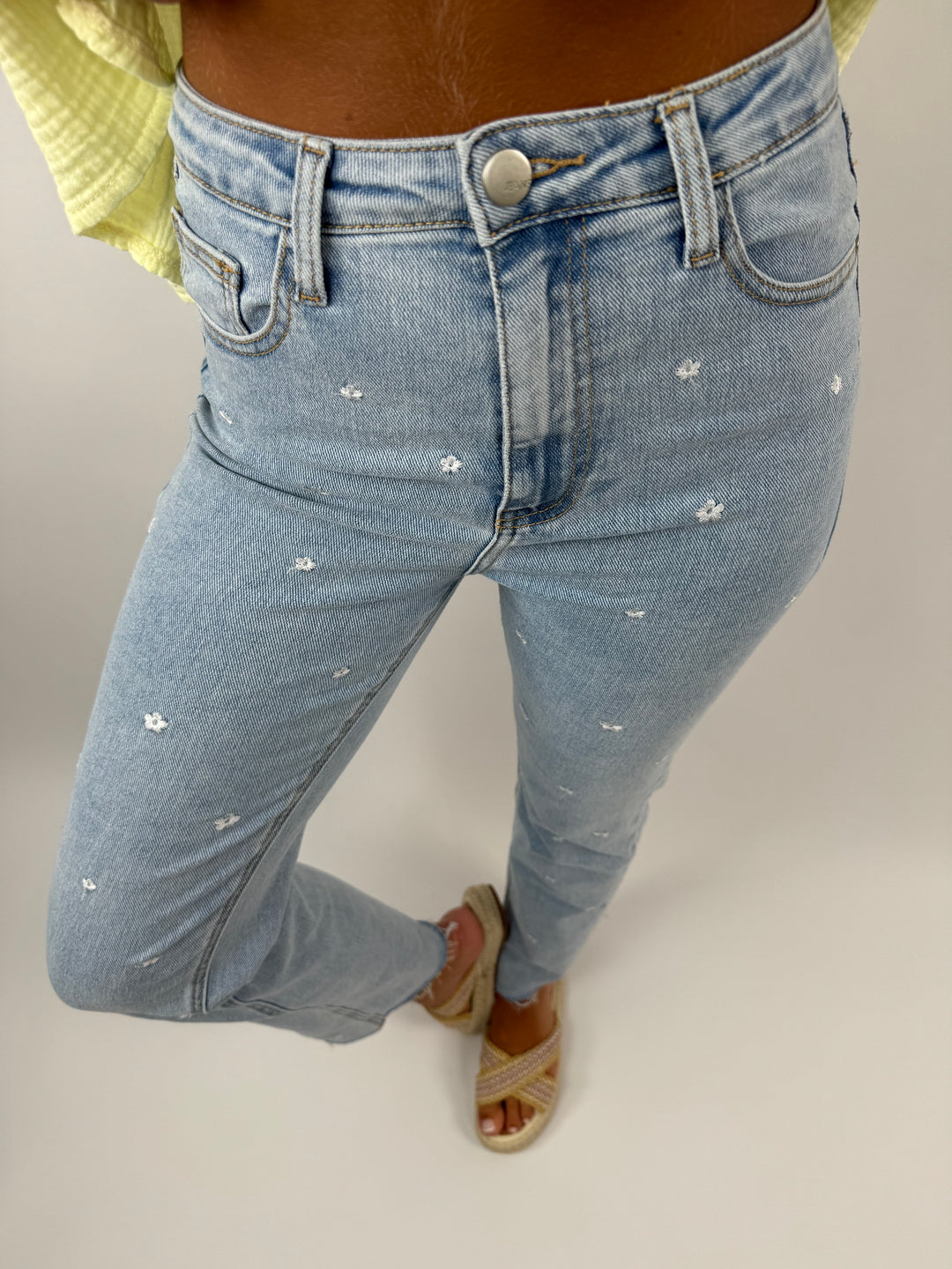 Straight Fit Jeans Beauty Blooms