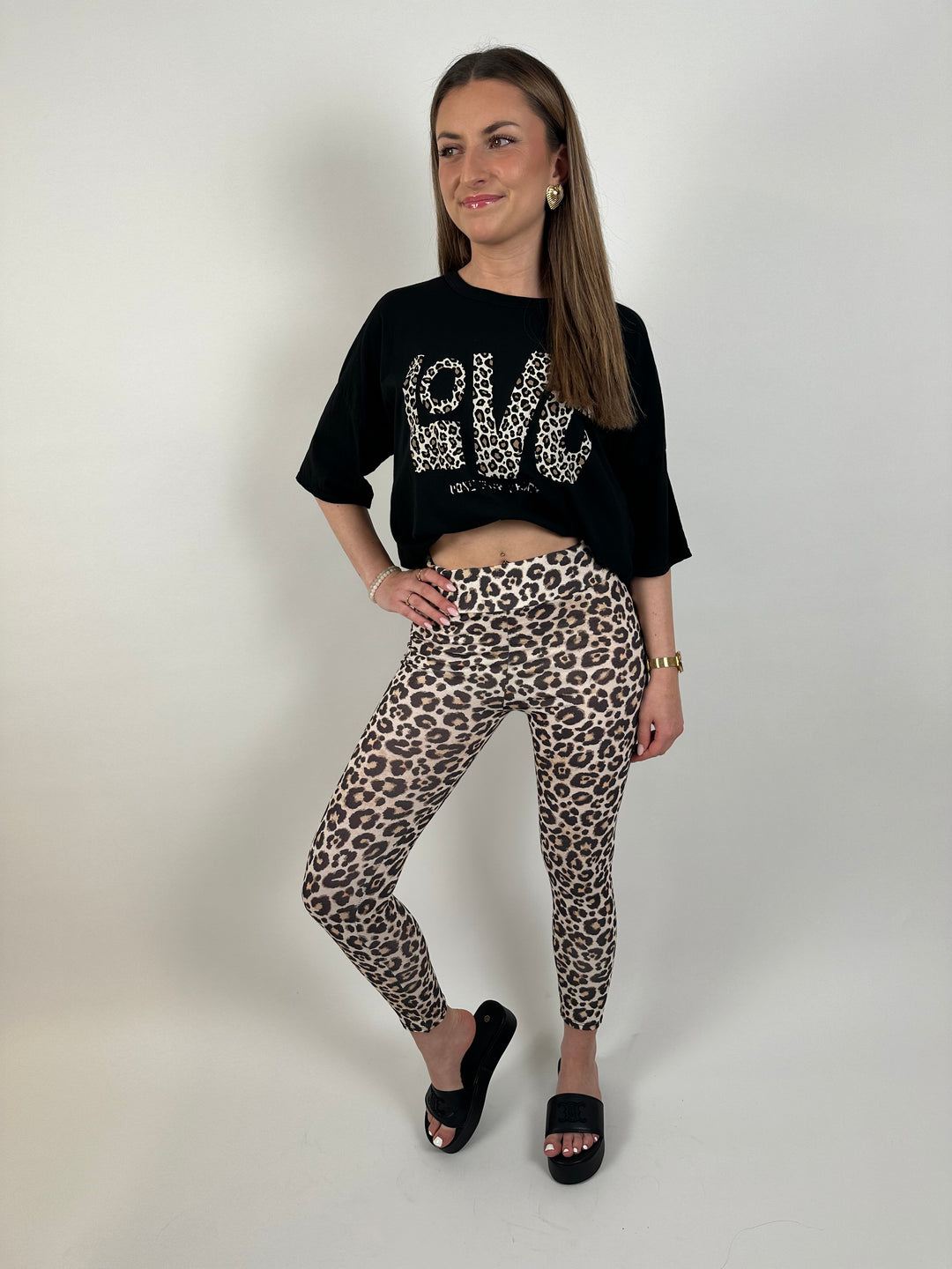 Leggings mit Leoprint Alva