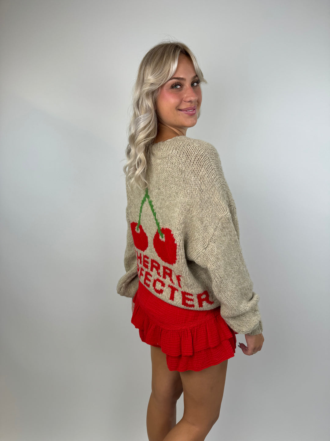 Oversize Cardigan Cherry Perfector