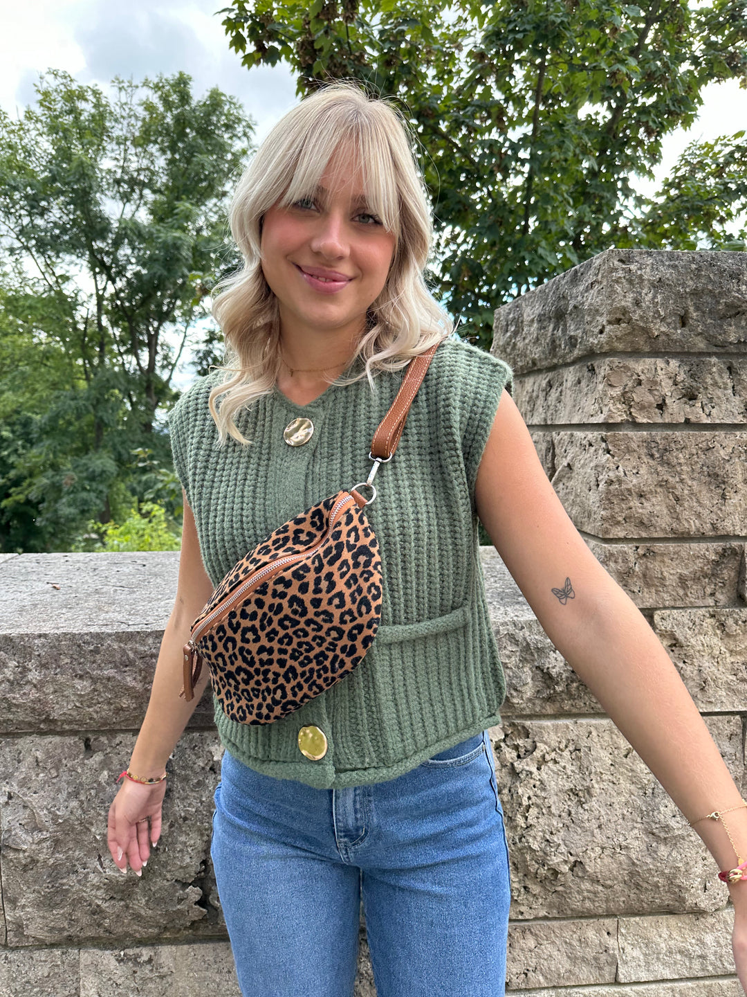 Crossbody Bag mit Leoprint Wild Autumn