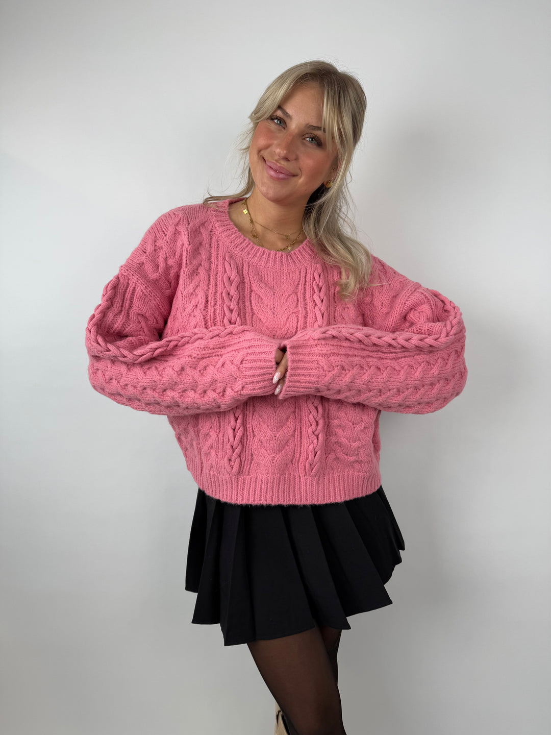 Pullover mit Zopfmuster Kayla