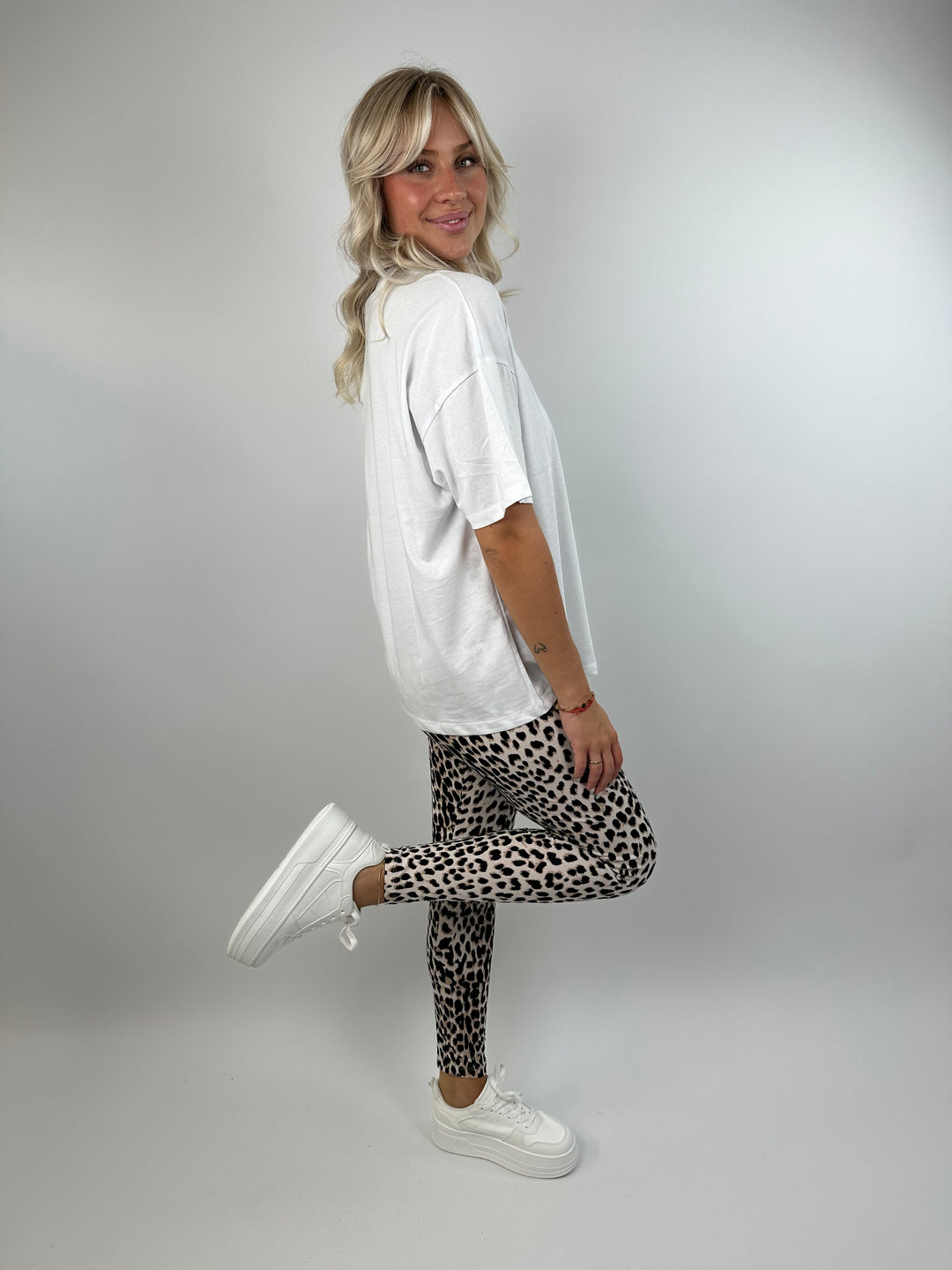 High Waist Leggings mit Leopardenprint (T2401)