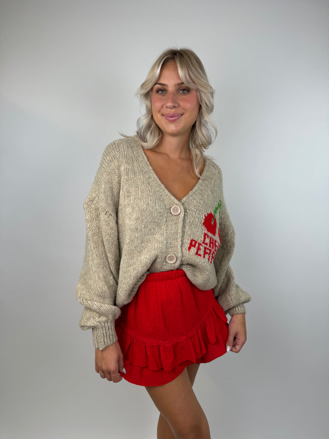 Oversize Cardigan Cherry Perfector