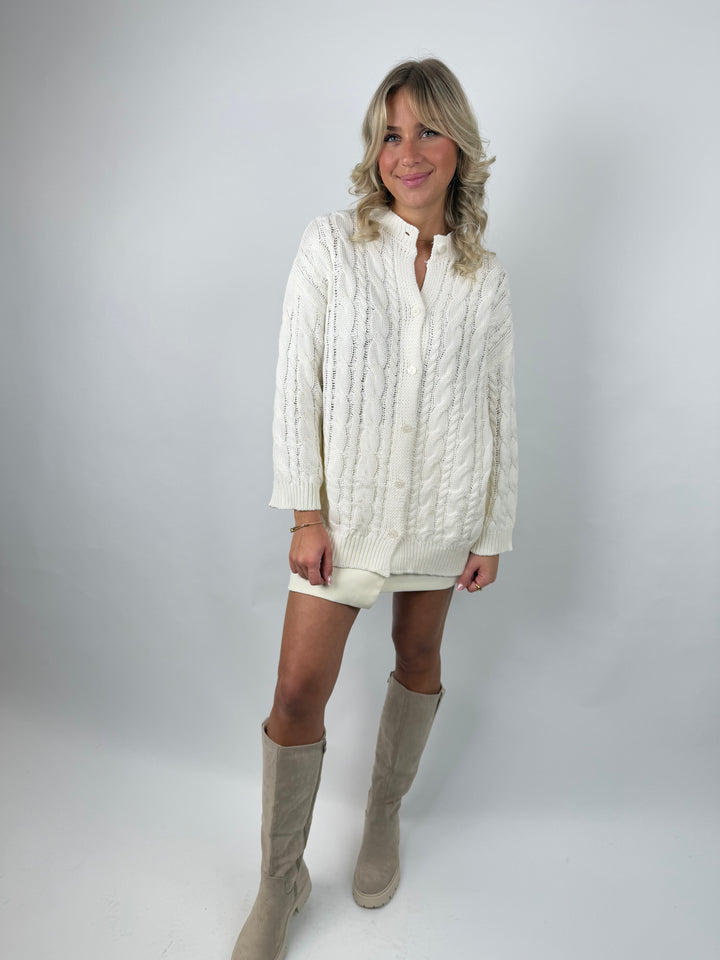 Langer Oversize Cardigan Cable Pattern