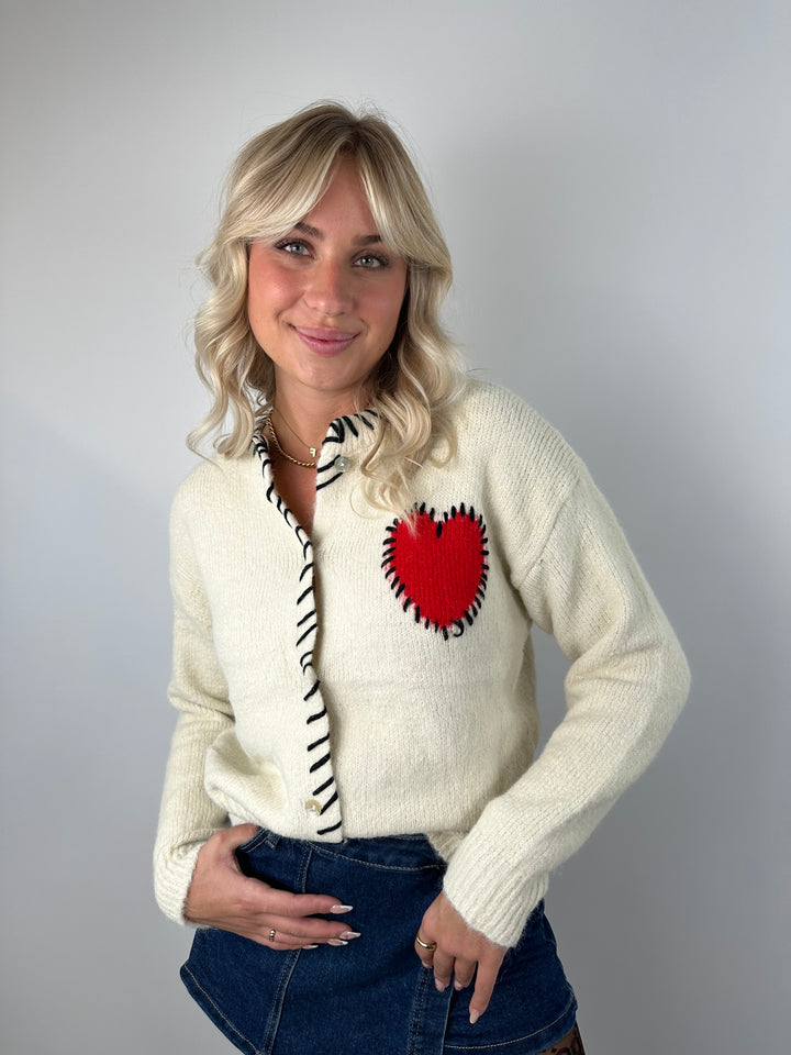 Cardigan Huge Heart