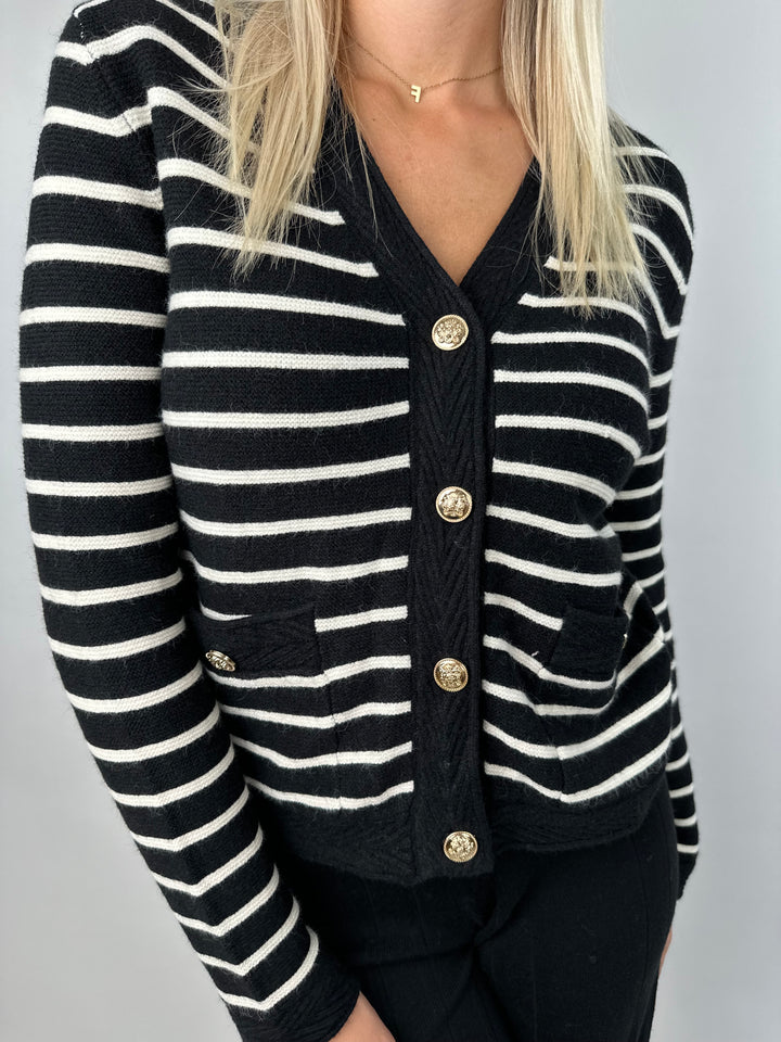 Gestreifter Cardigan Elegance