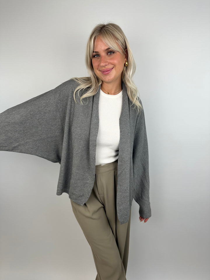 Casual Cardigan mit Wasserfallausschnitt