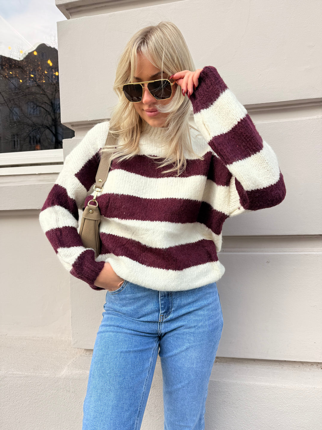 Gestreifter Pullover Wide Stripes