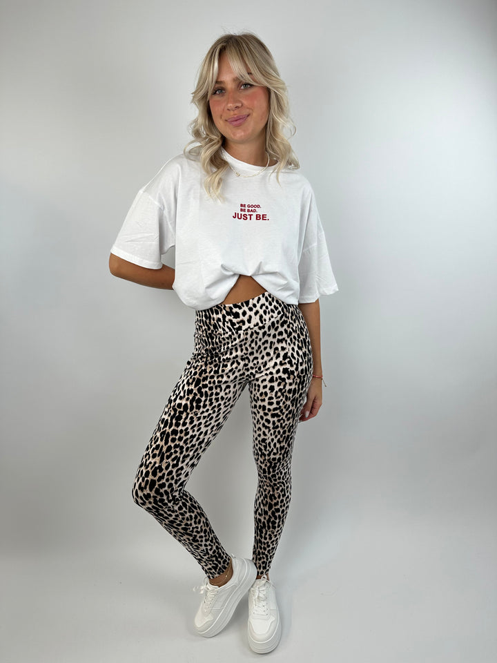 High Waist Leggings mit Leopardenprint (T2401)