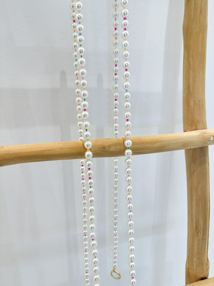 Handykette Rainbow Pearls