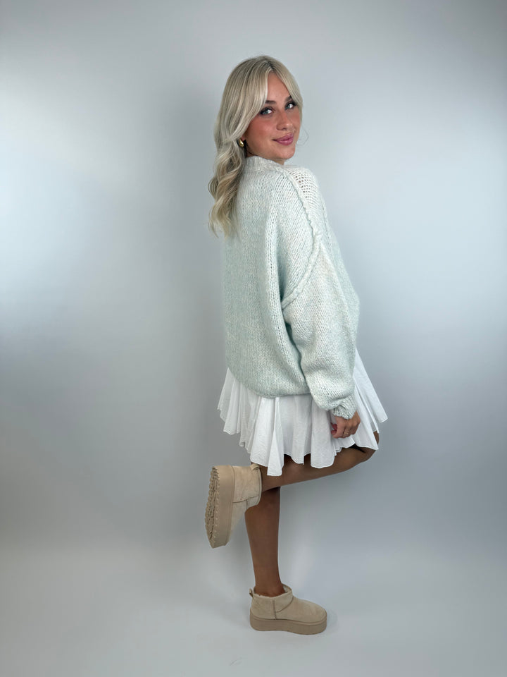 Melierter Oversize Cardigan Claire (kurz)