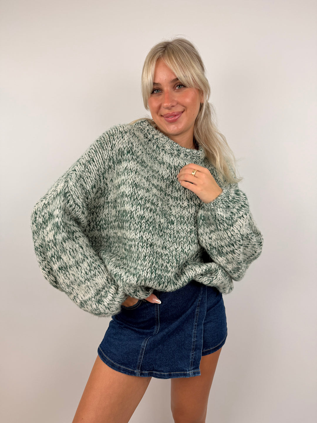 Melierter Strickpullover Hampton