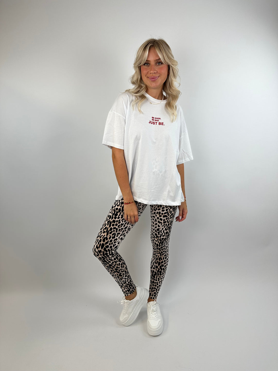 High Waist Leggings mit Leopardenprint (T2401)