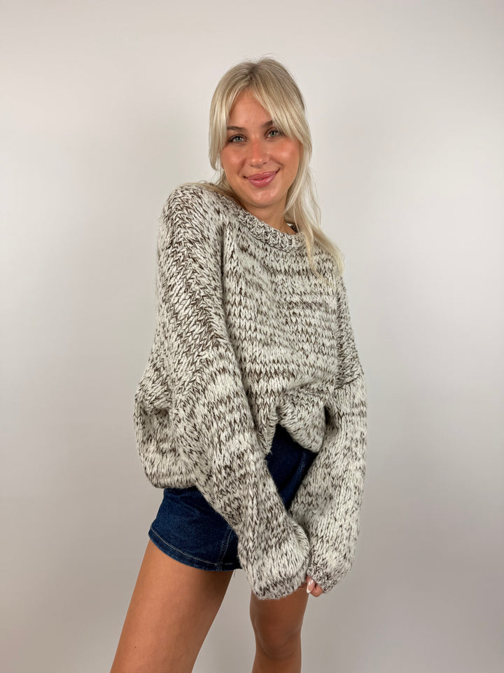 Melierter Strickpullover Hampton