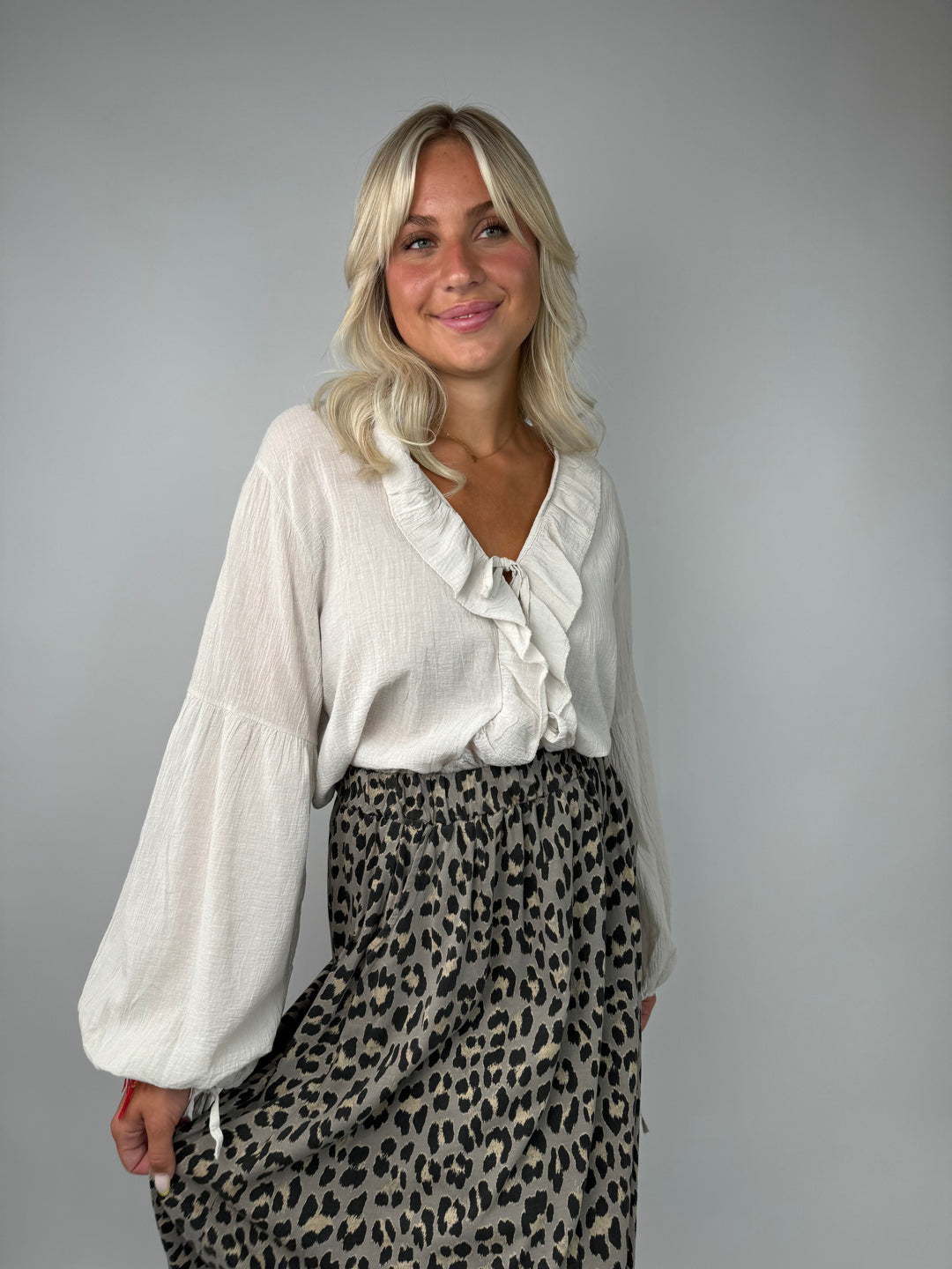 Maxi Sweatrock mit Leoprint