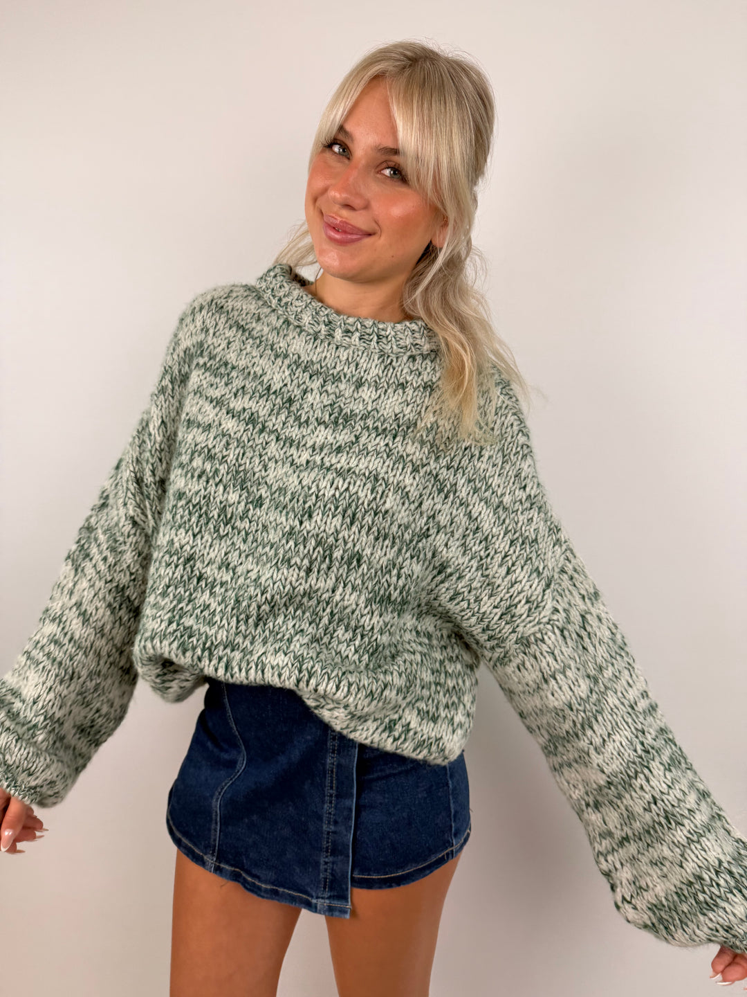 Melierter Strickpullover Hampton