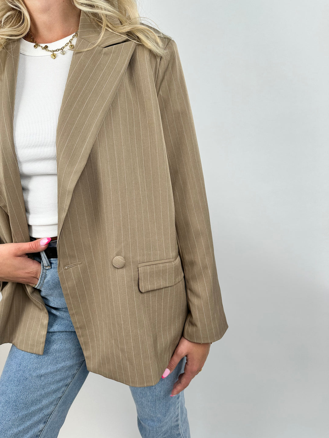 Oversize Nadelstreifenblazer