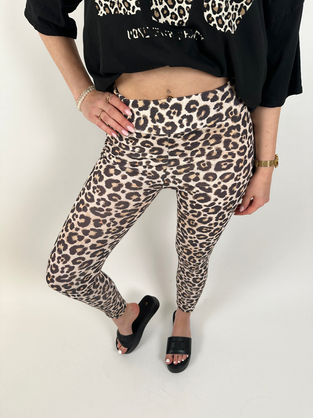 Leggings mit Leoprint Alva