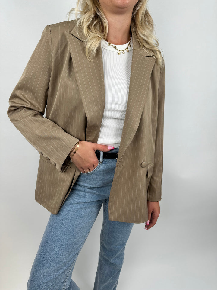 Oversize Nadelstreifenblazer