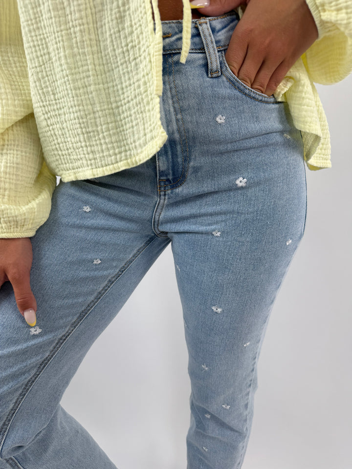 Straight Fit Jeans Beauty Blooms