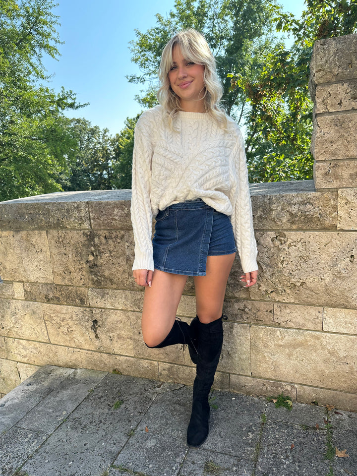 Overknee Boots aus Wildlederimitat