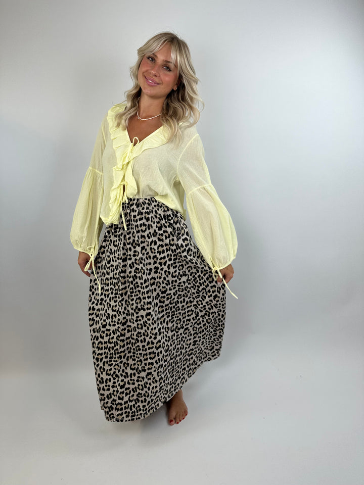 Maxi Sweatrock mit Leoprint