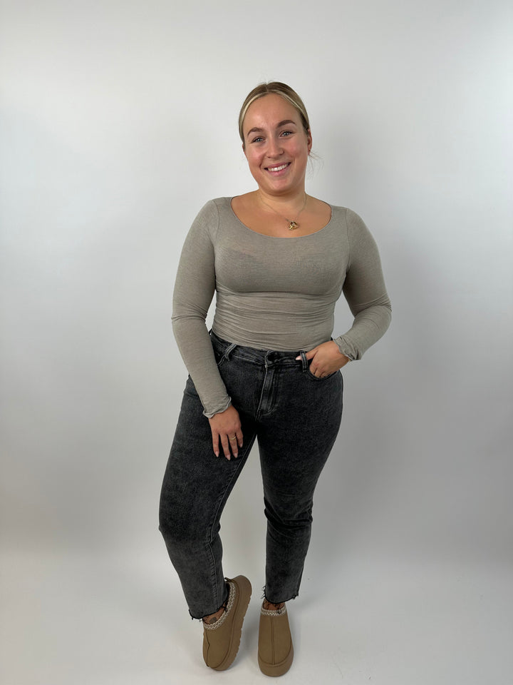 Graue Mom Jeans Anna (2693)