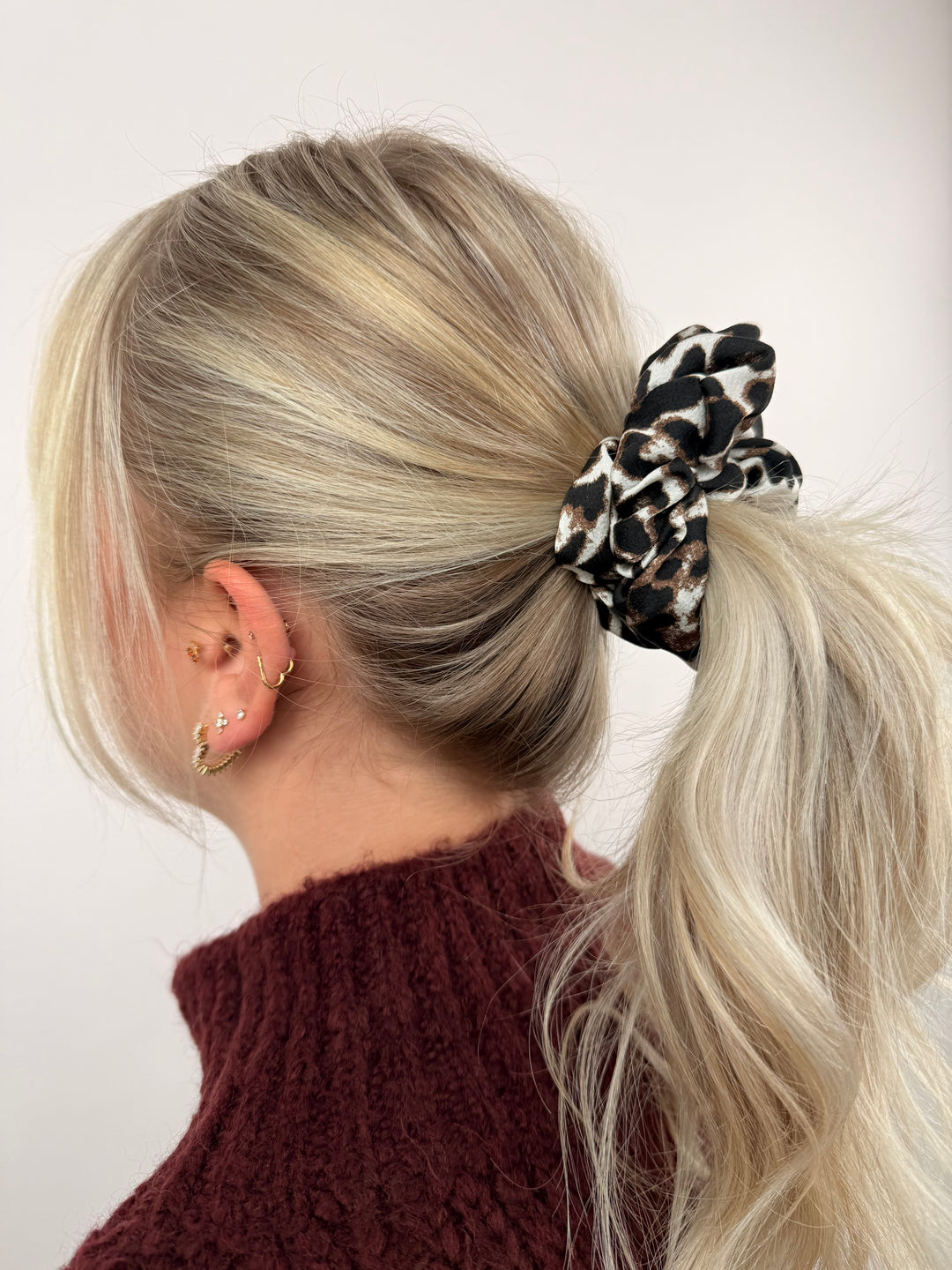 Seidenscrunchies mit Leoprint (2er-Pack)