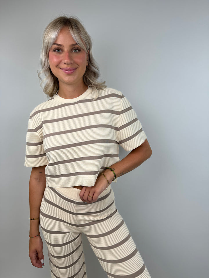 Cropped T-Shirt Sandy Stripes