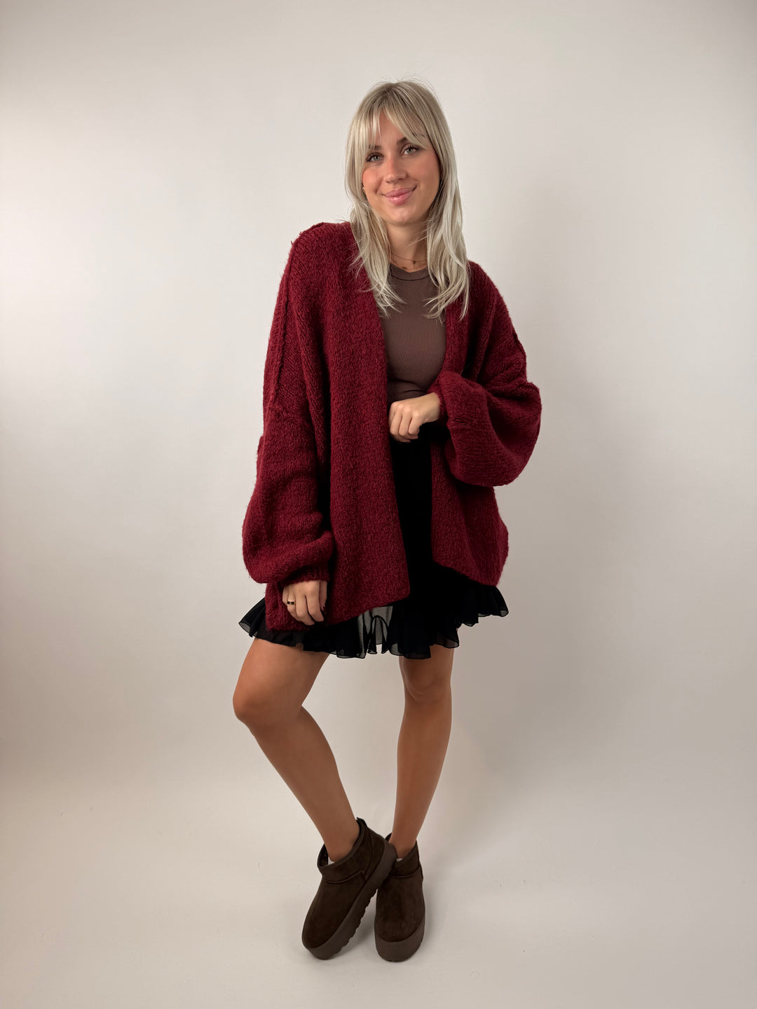 Kurzer Oversize Cardigan Super Cozy