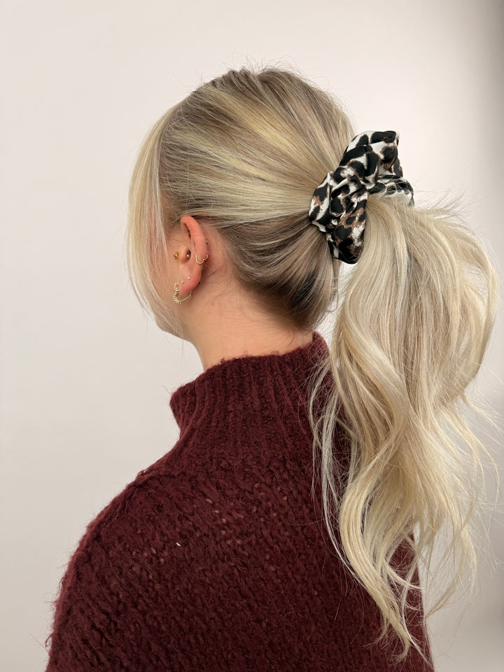 Seidenscrunchies mit Leoprint (2er-Pack)