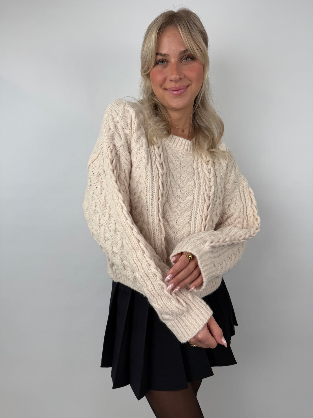 Pullover mit Zopfmuster Kayla