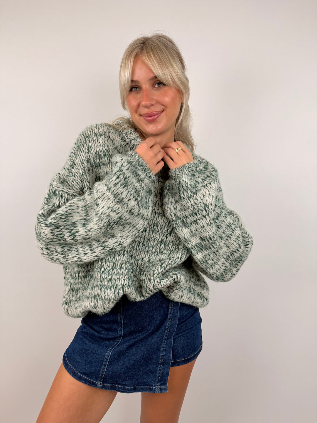 Melierter Strickpullover Hampton