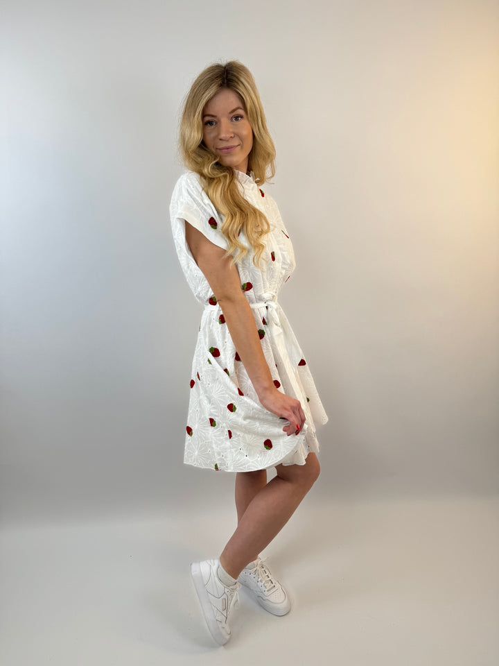 Kleid mit Stickereien Sweet Strawberrys