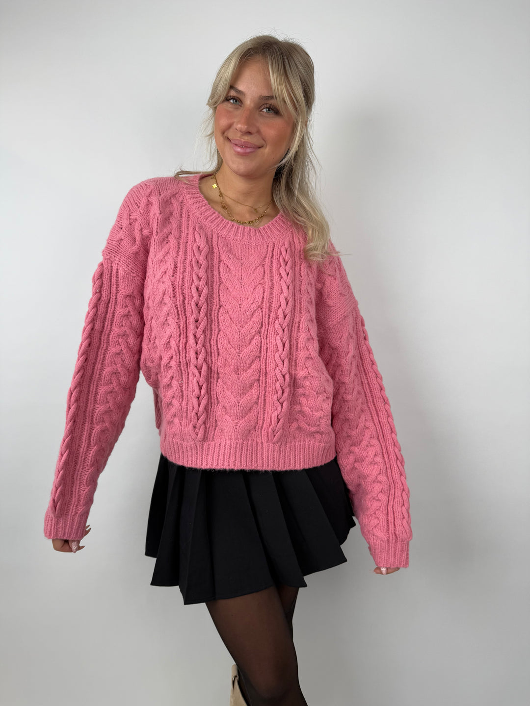 Pullover mit Zopfmuster Kayla