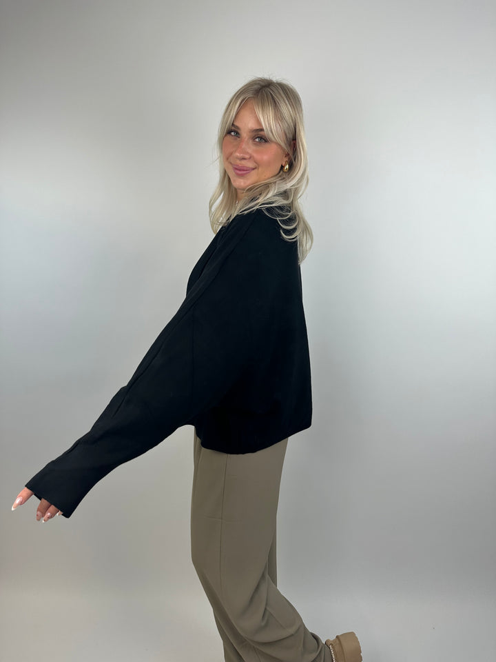 Casual Cardigan mit Wasserfallausschnitt