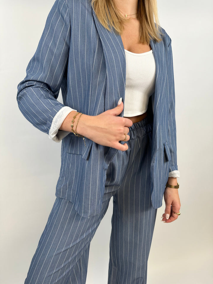 Blazer mit Nadelstreifen