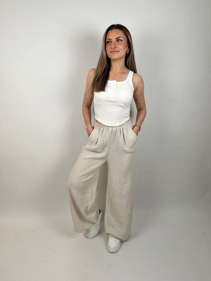 Lange Musselinhose Casual